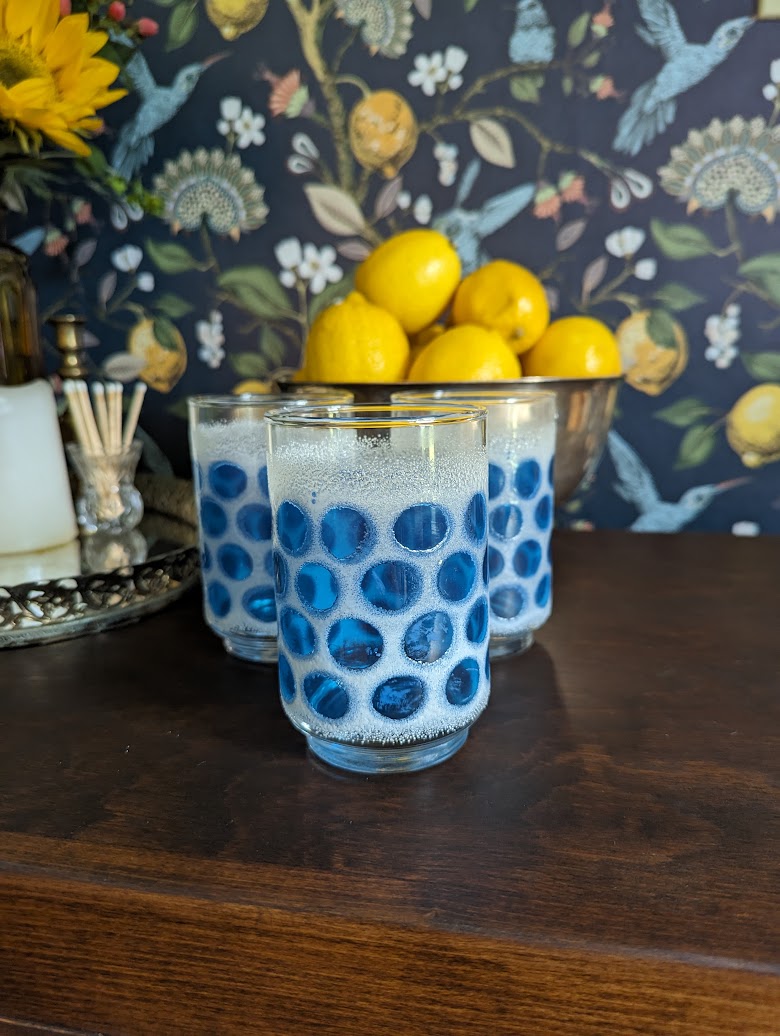 1960's Libbey Turquoise Concord Tumblers (set of 3)