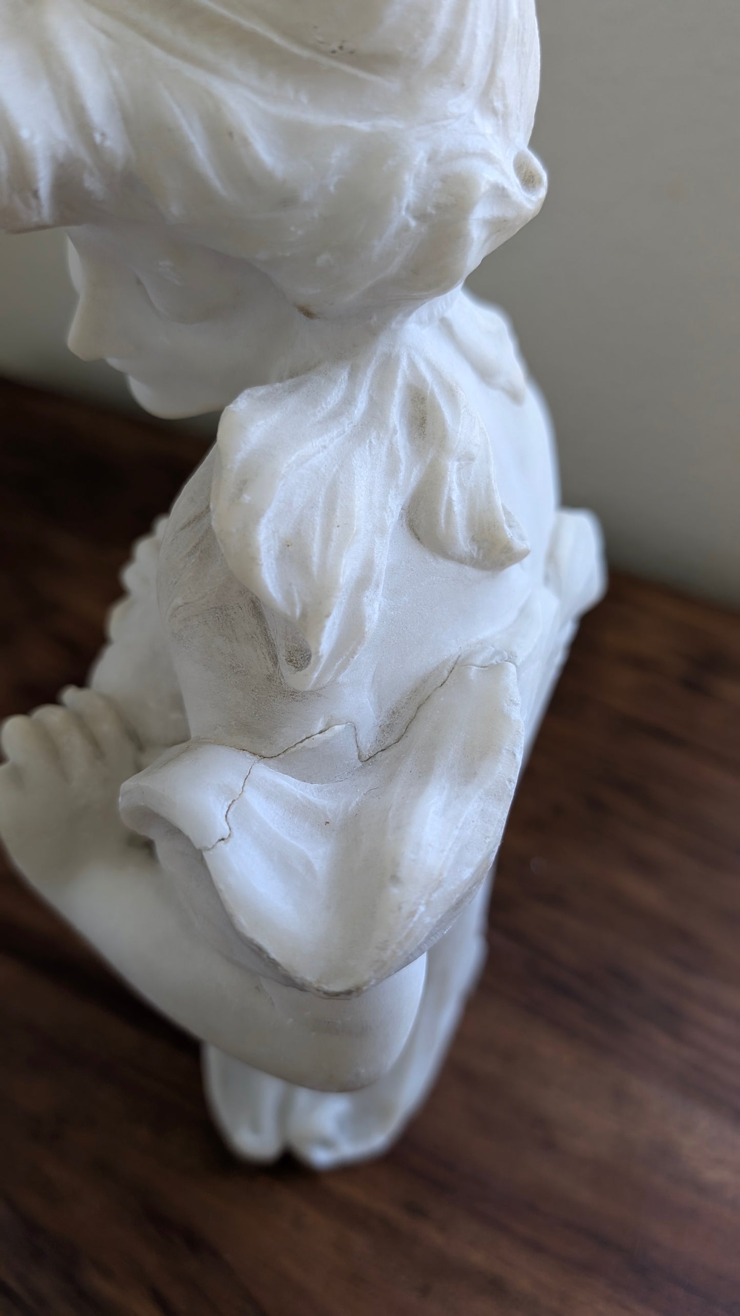 Marble Statuary of Young Woman
