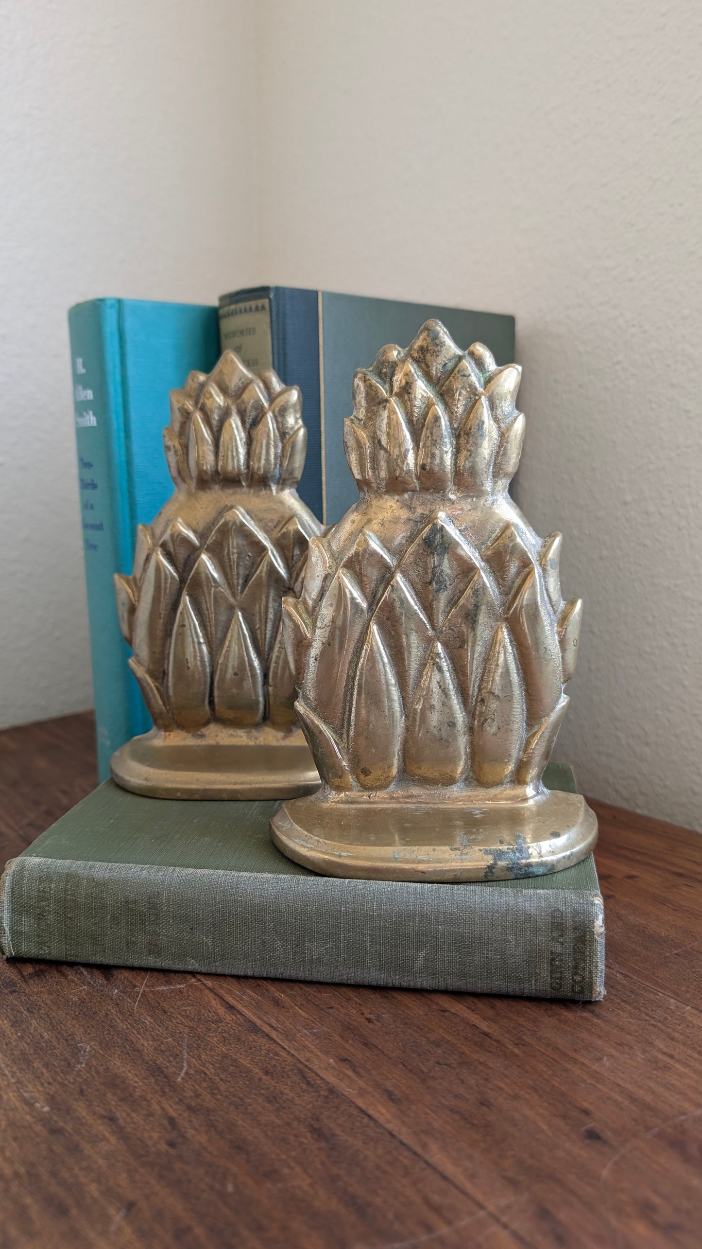 Brass Pineapple Bookends (pair)