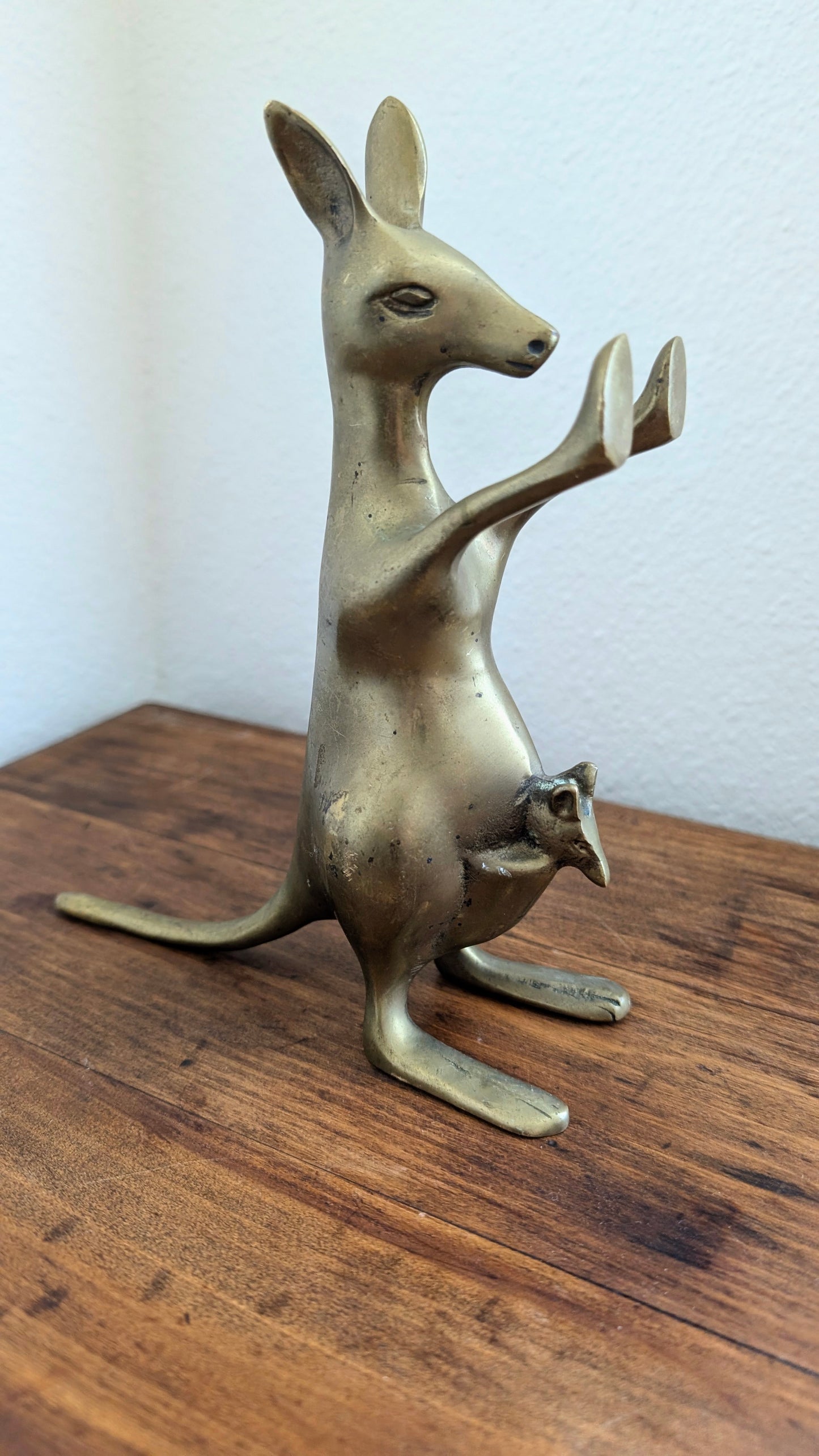 Brass Kangaroo Bookend