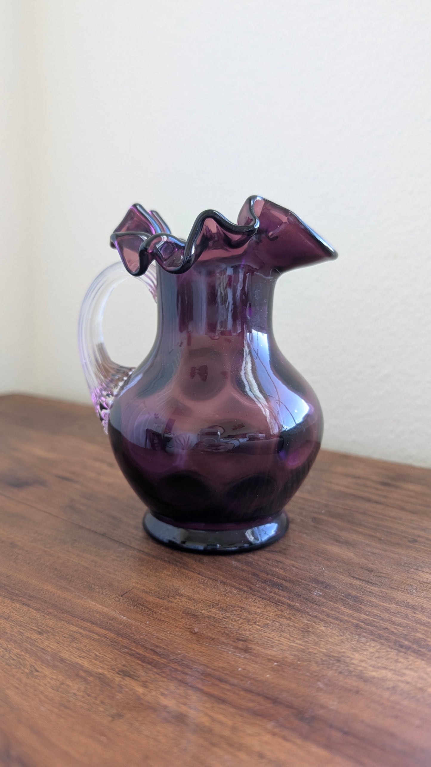 Fenton Amethyst Coin Dot Pitcher
