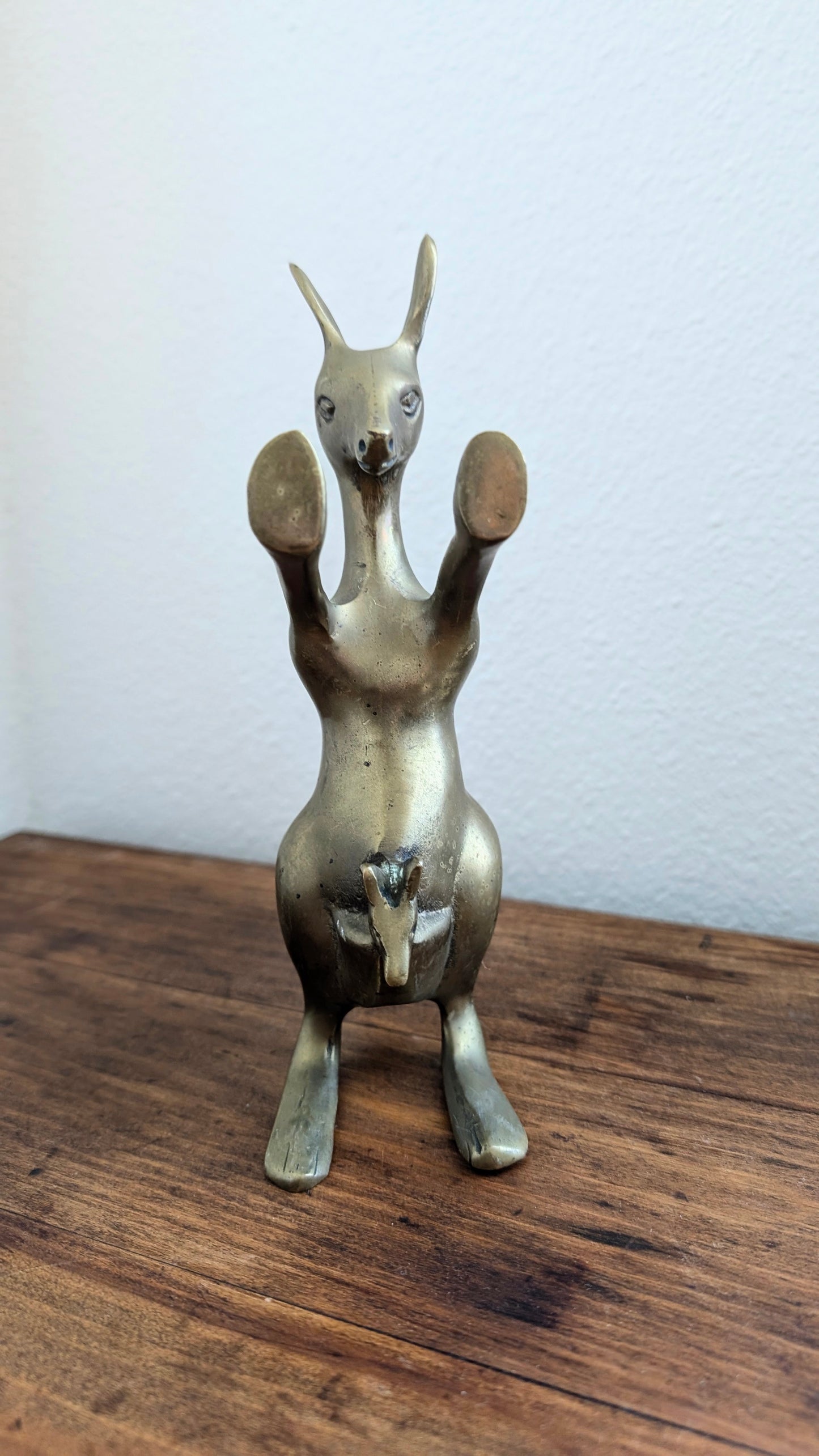 Brass Kangaroo Bookend