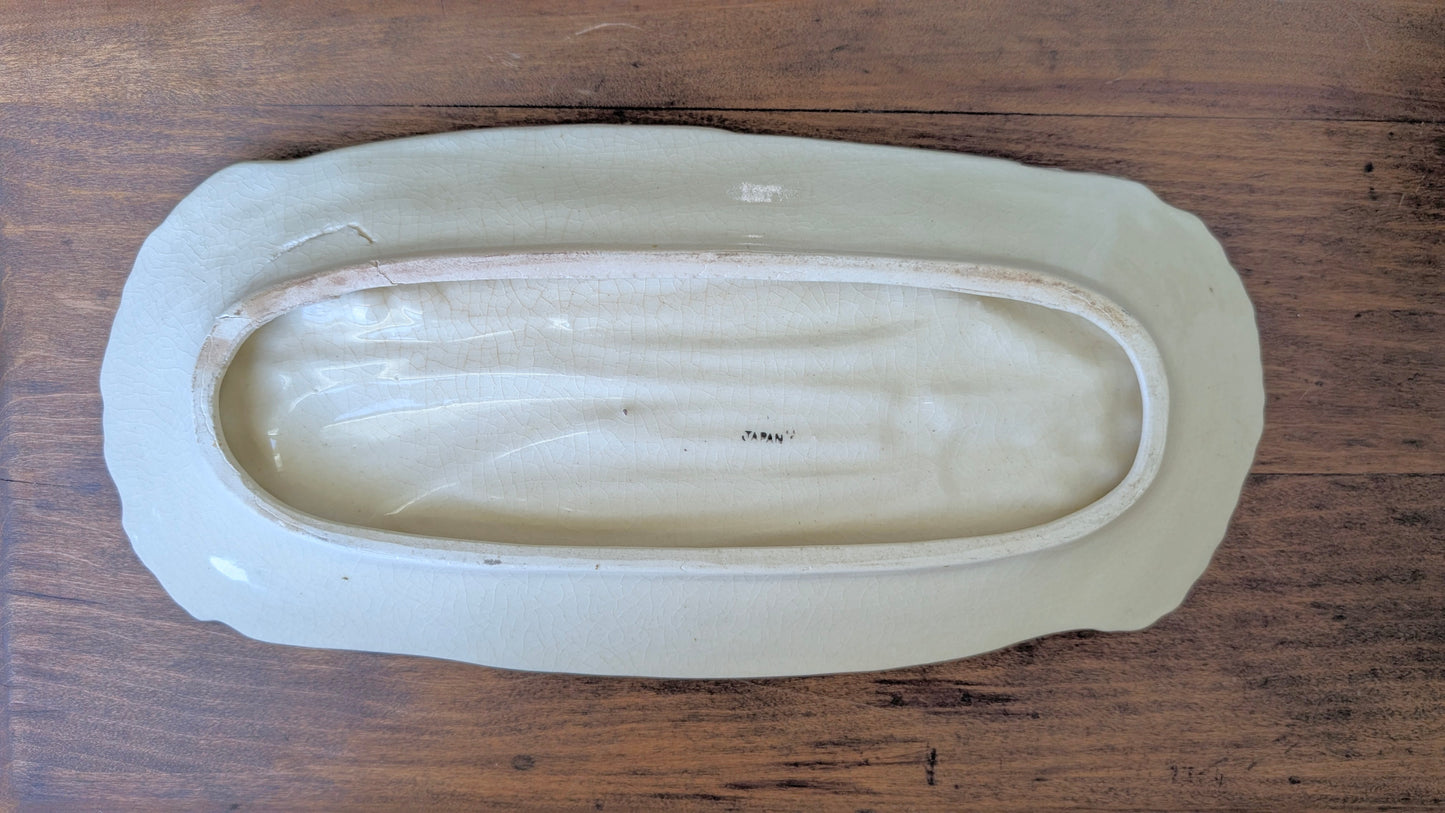 Celery Stoneware Platter and Salt Cellars (5)