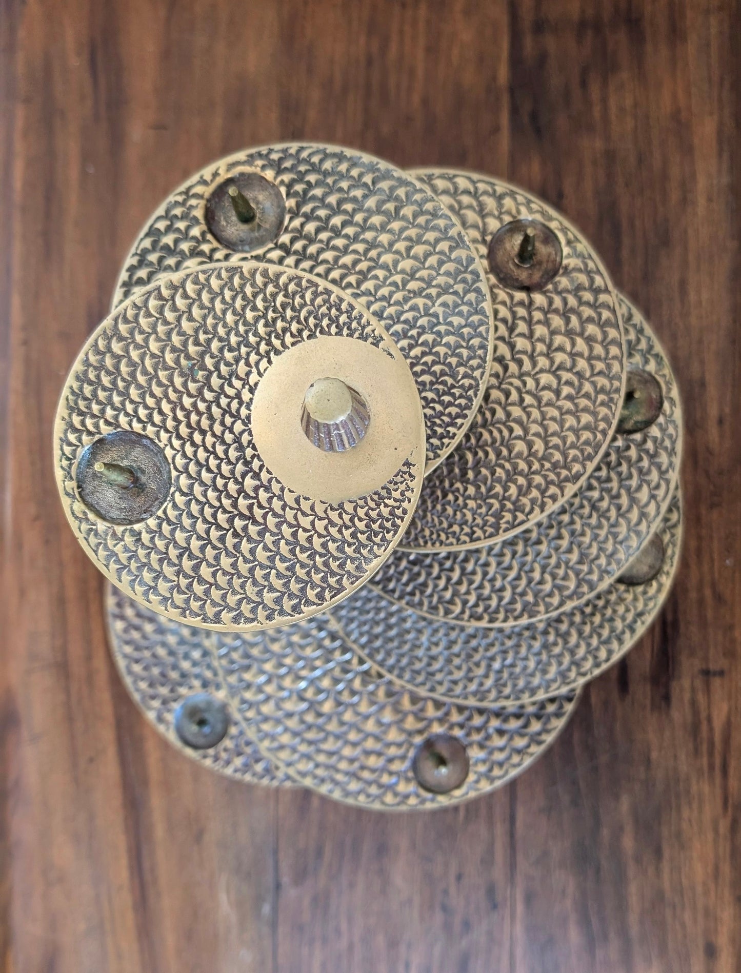 Brass Swivel Tiered Candle Holder