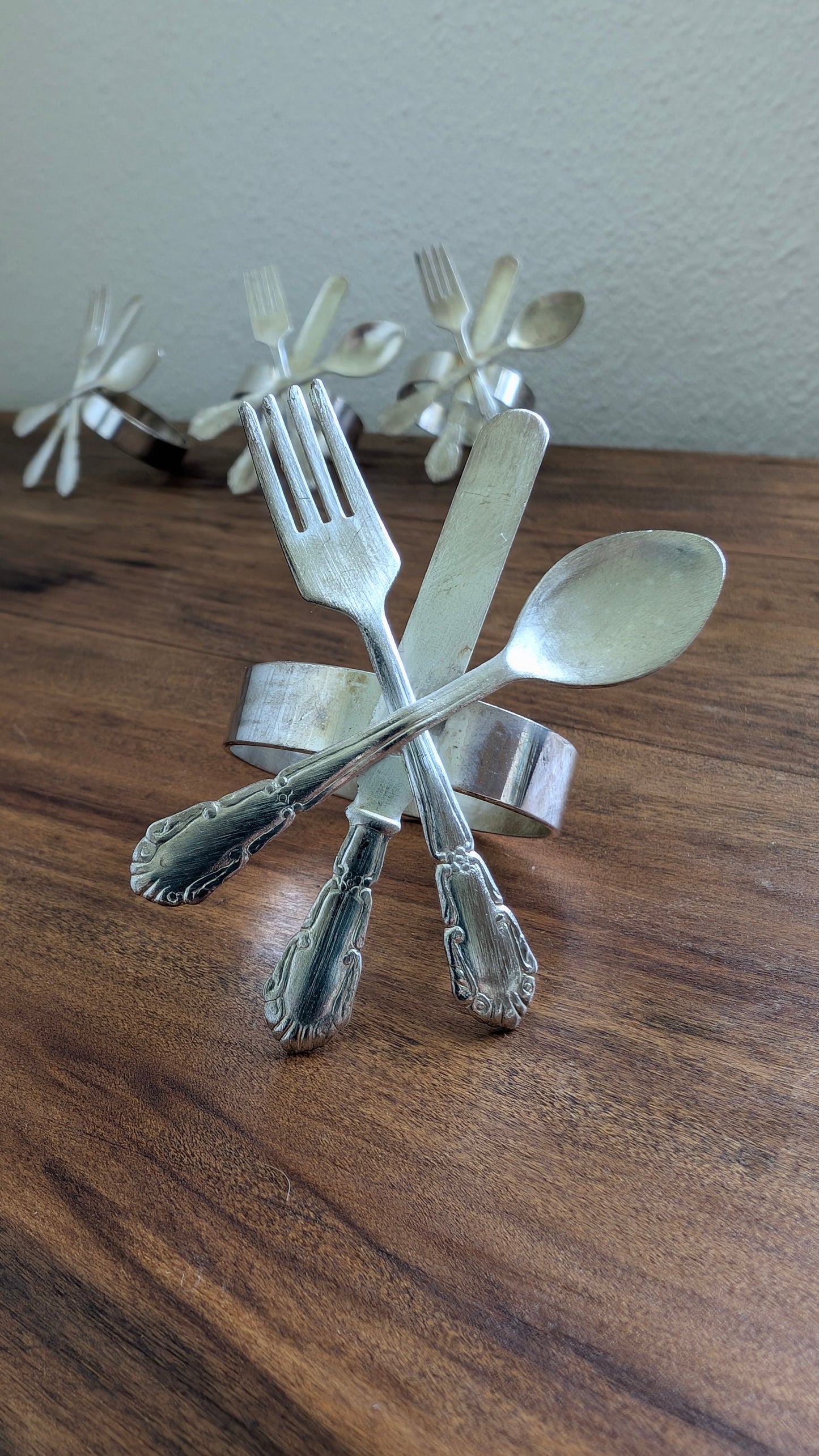 Silverware Napkins Rings (set of 4)