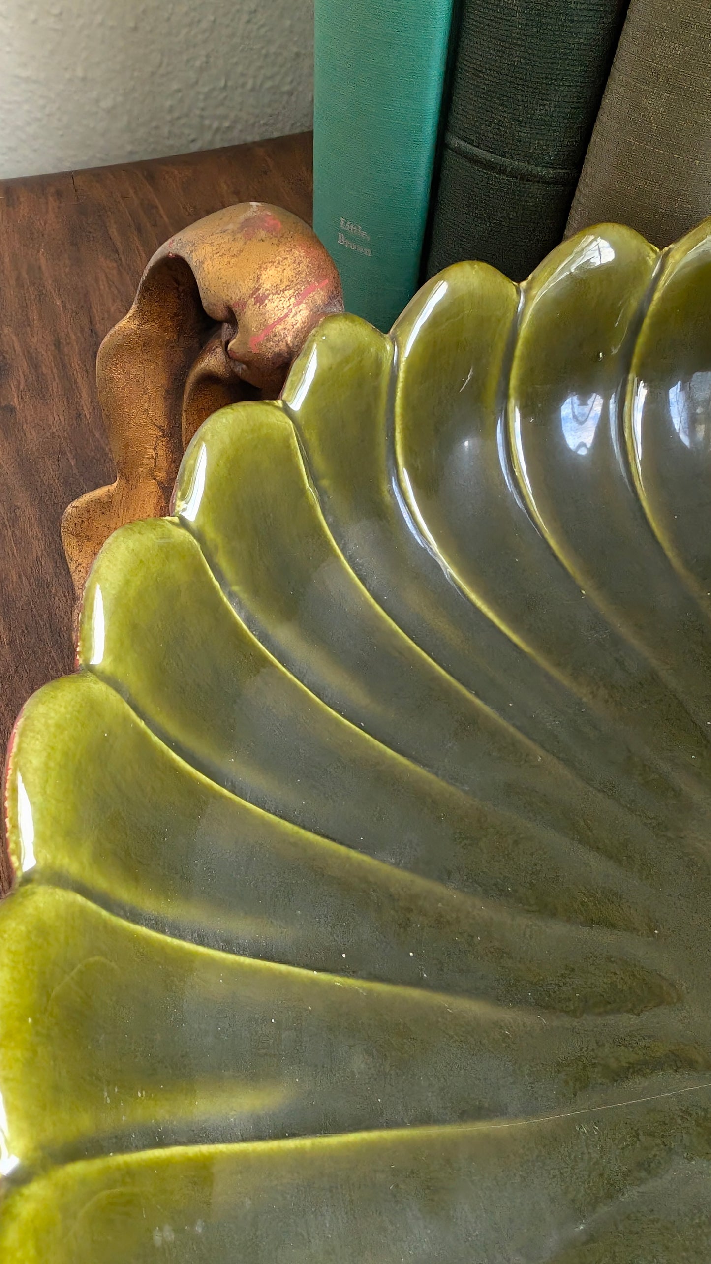 Green and Gold Console Bowl