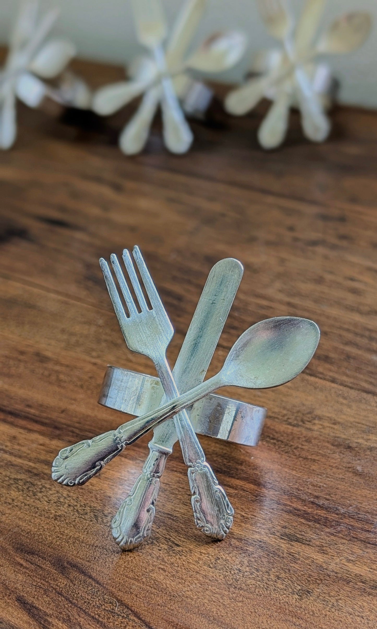 Silverware Napkins Rings (set of 4)