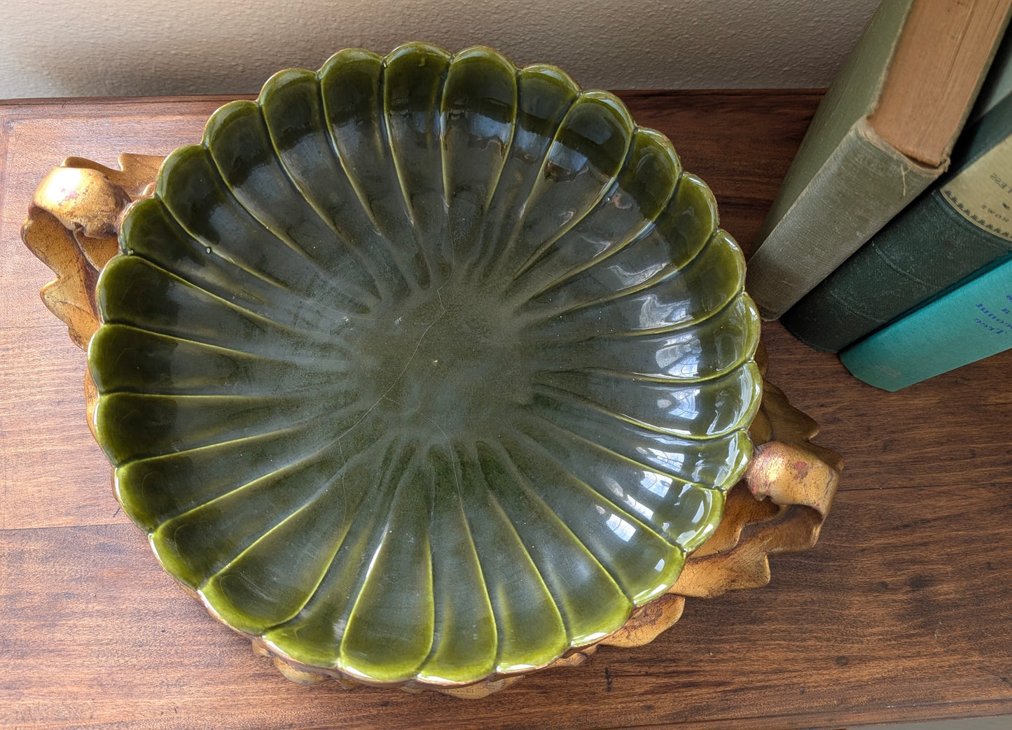 Green and Gold Console Bowl