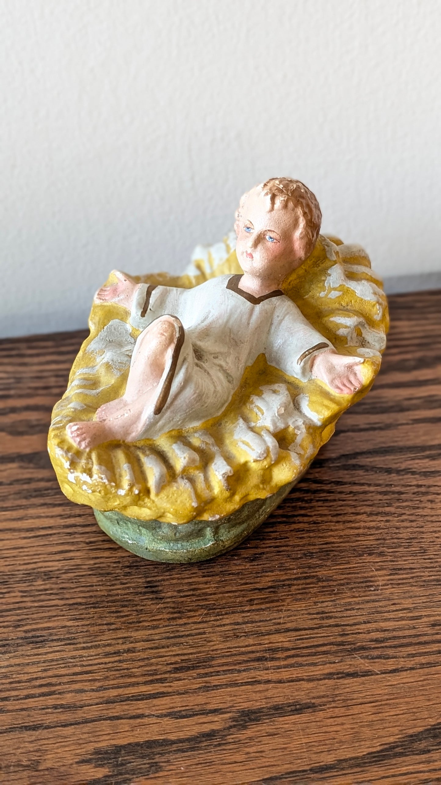 Antique Chalkware Baby Jesus