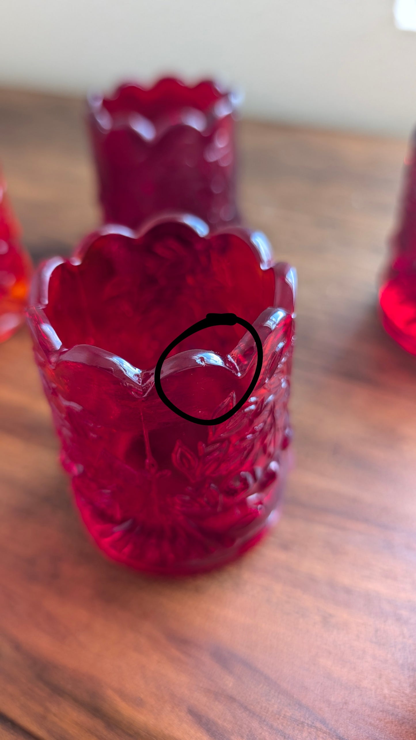 LG Wright Cherry Toothpick/Votives (set of 5)