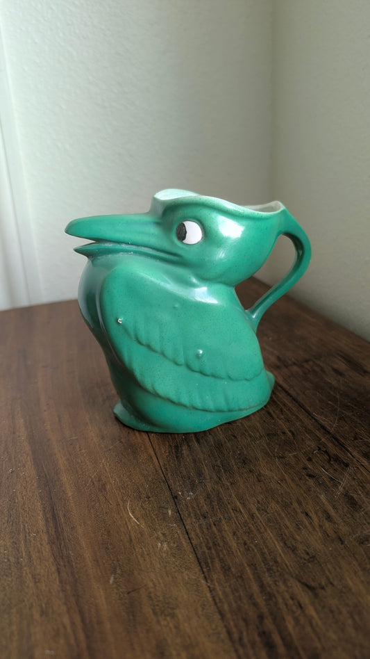 Green Ceramic Kookaburra Pitcher