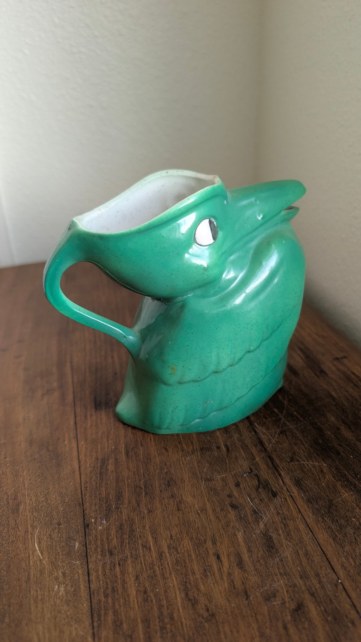 Green Ceramic Kookaburra Pitcher