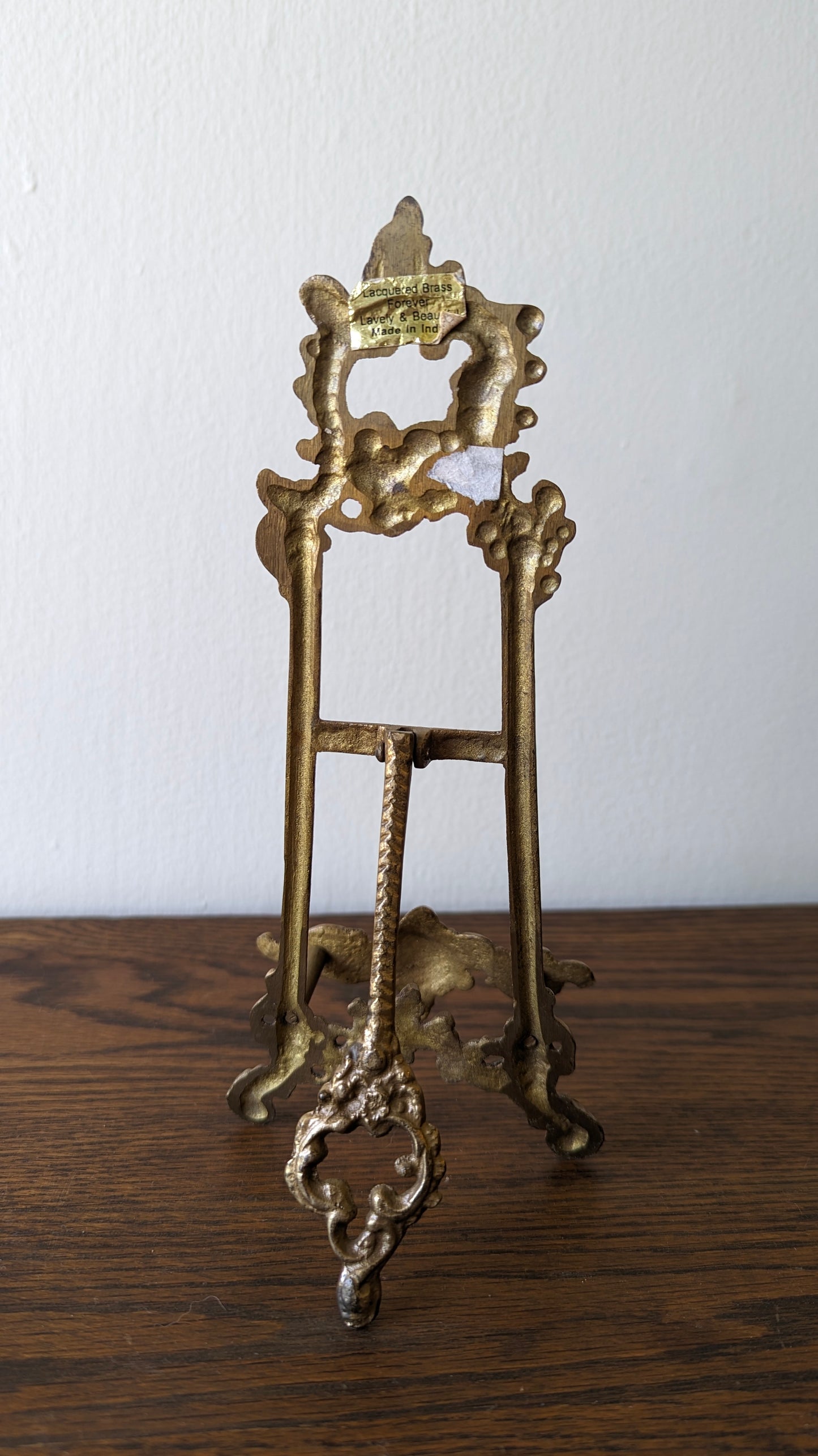 Vintage Brass Display Easel