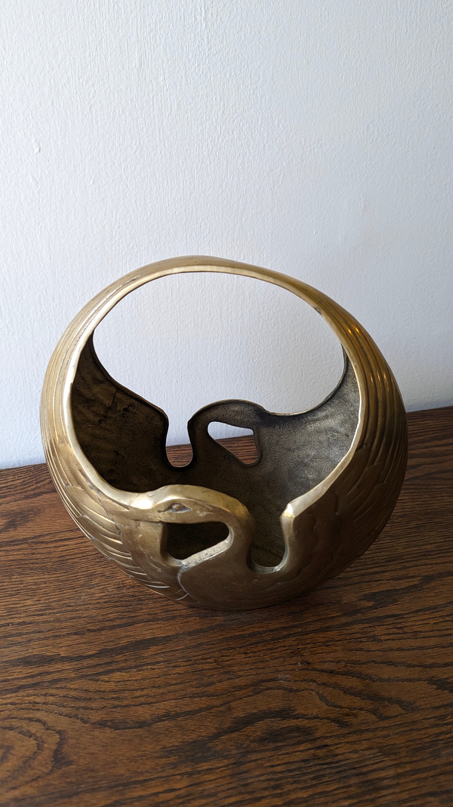 Brass Swan Planter