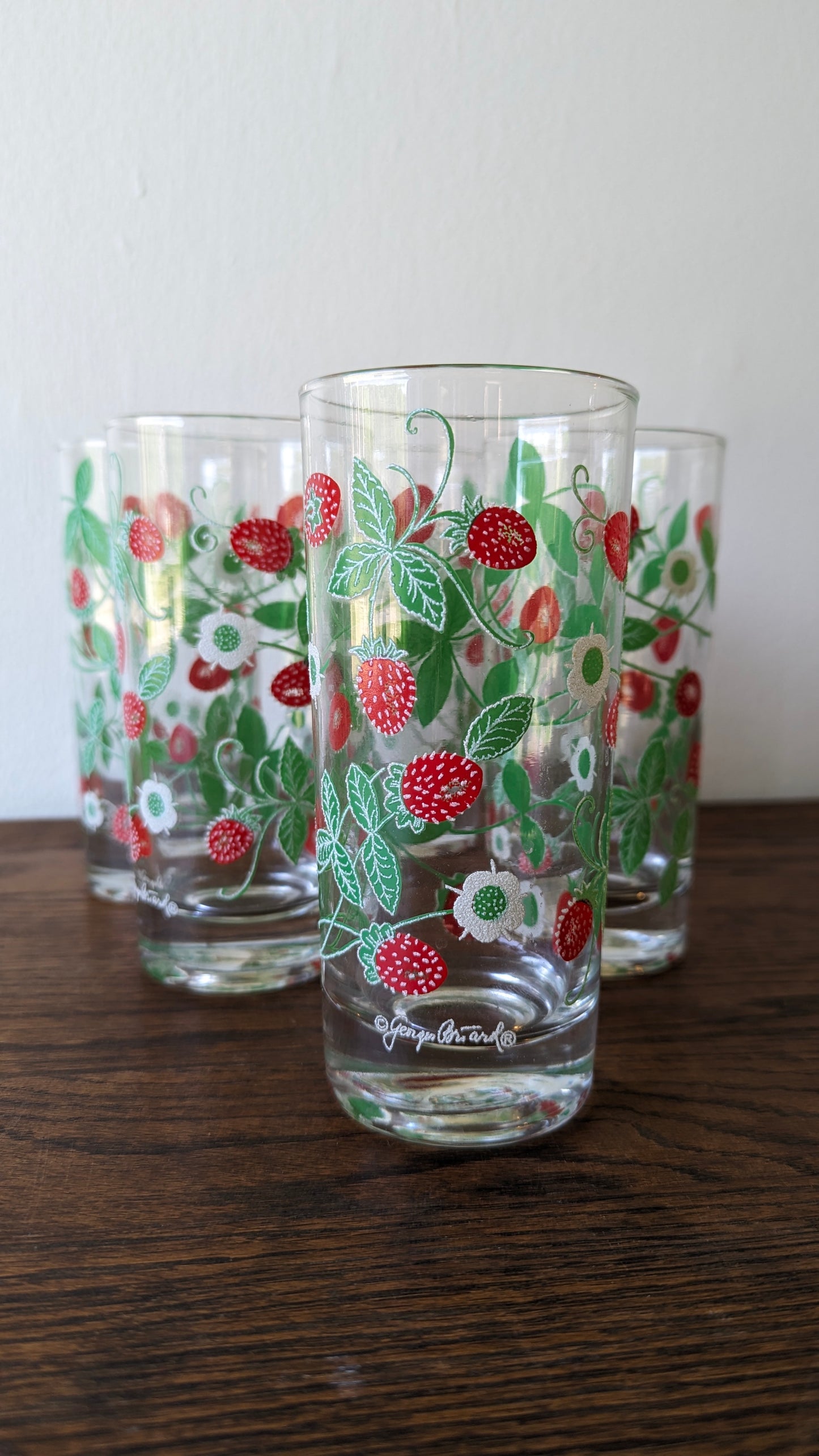 Georges Briard Strawberry Blossom Tumblers (set of 5)