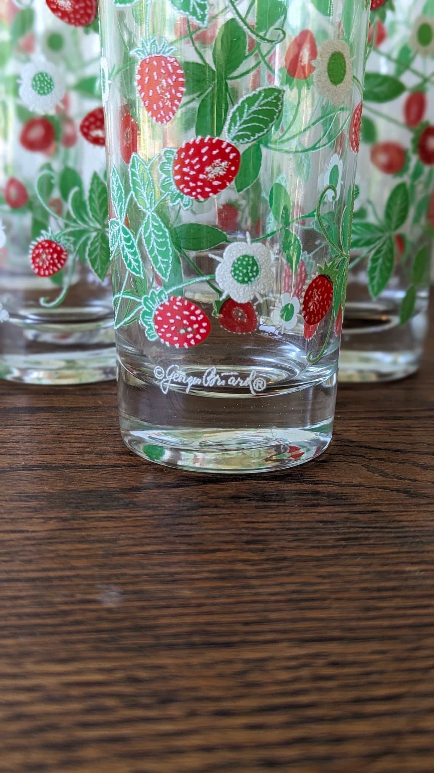 Georges Briard Strawberry Blossom Tumblers (set of 5)