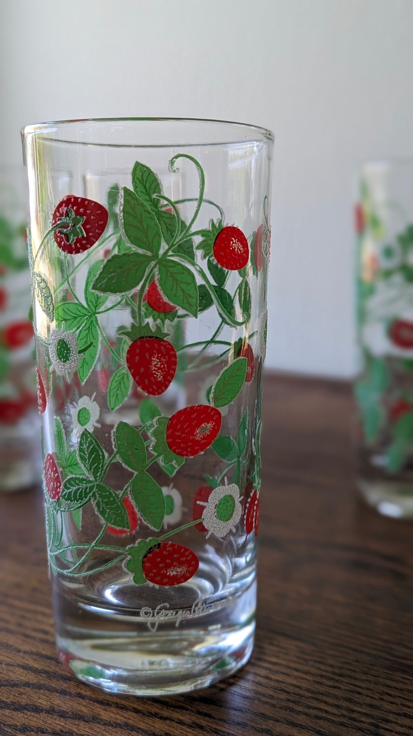 Georges Briard Strawberry Blossom Tumblers (set of 5)