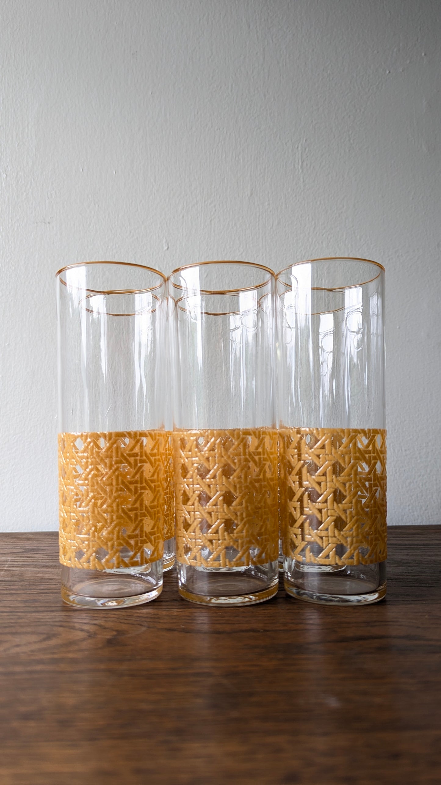 Libbey Cane Pattern Collins Glasses (set of 6)