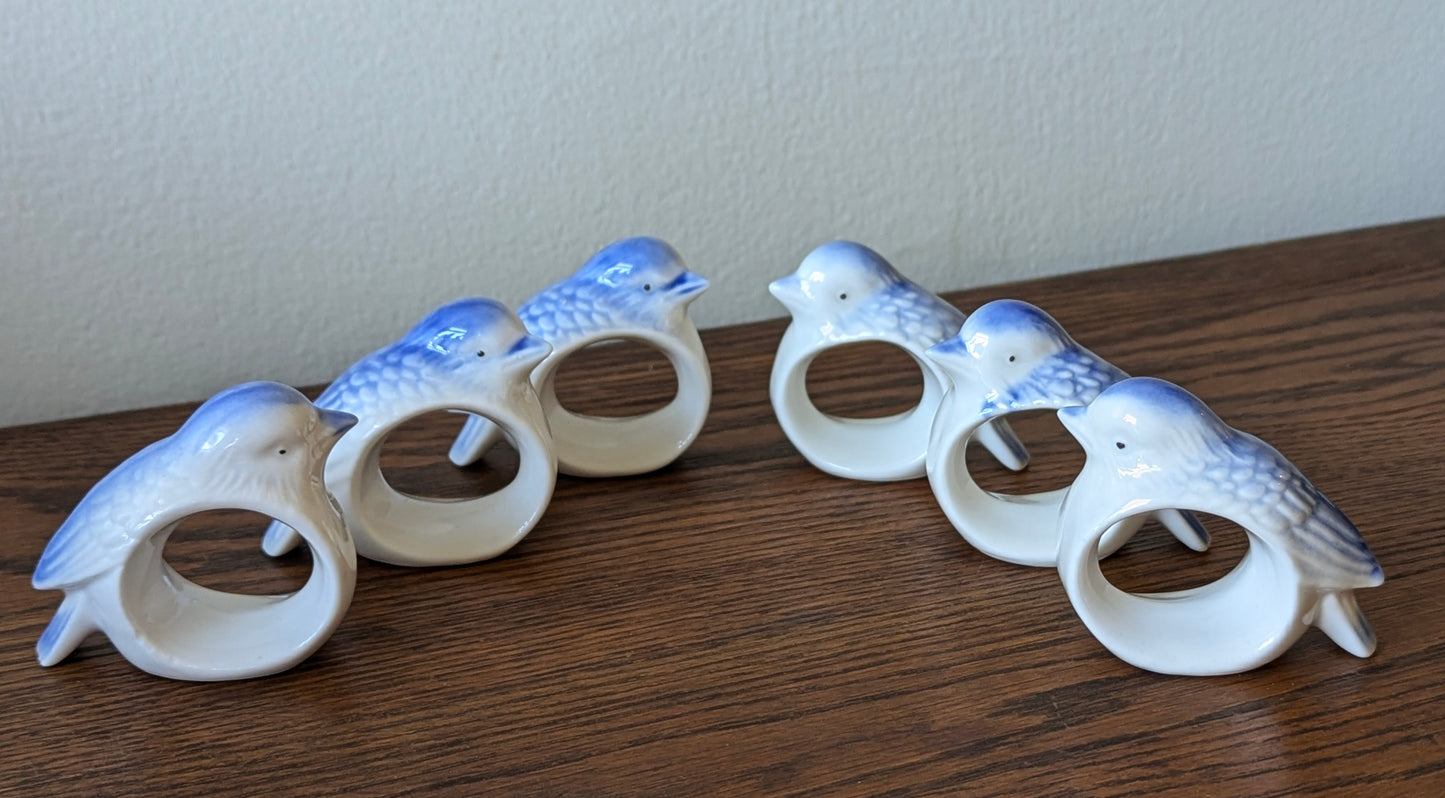 Bluebird Napkin Rings (set of 6)