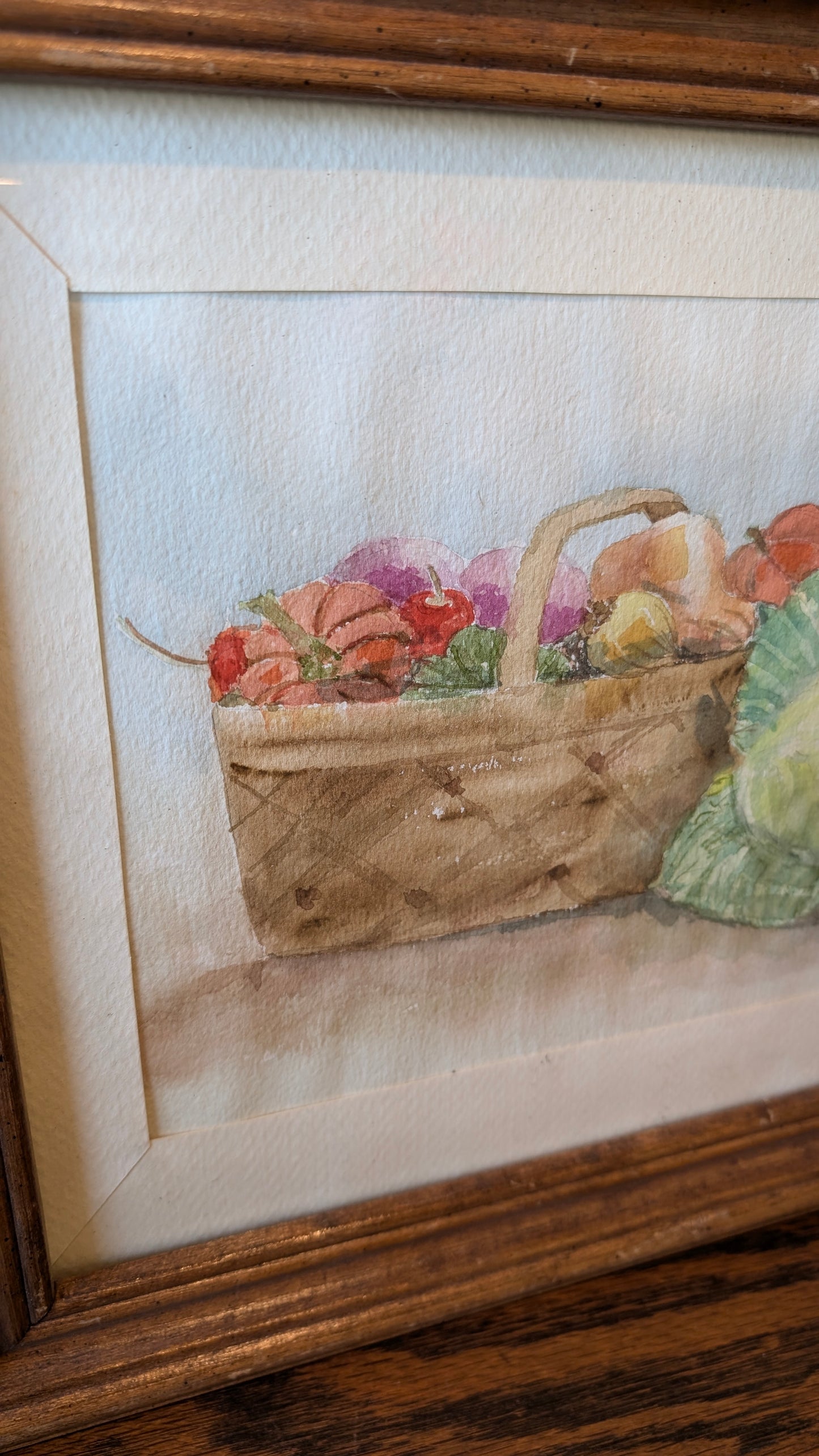 Harvest Basket Watercolor by Holly Hastings