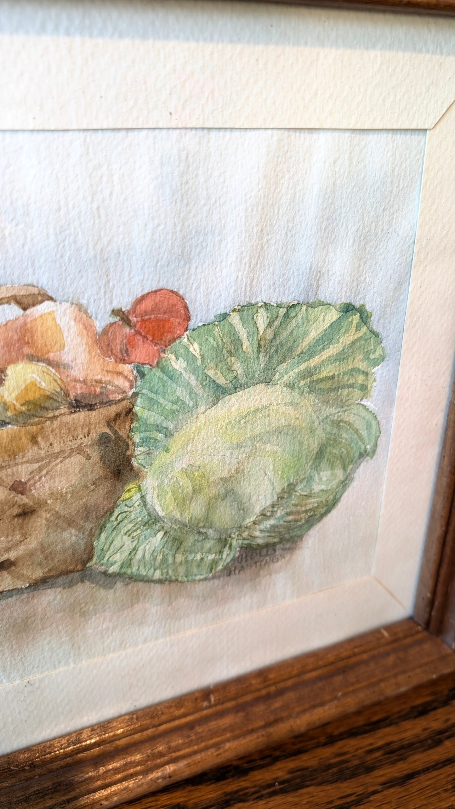 Harvest Basket Watercolor by Holly Hastings