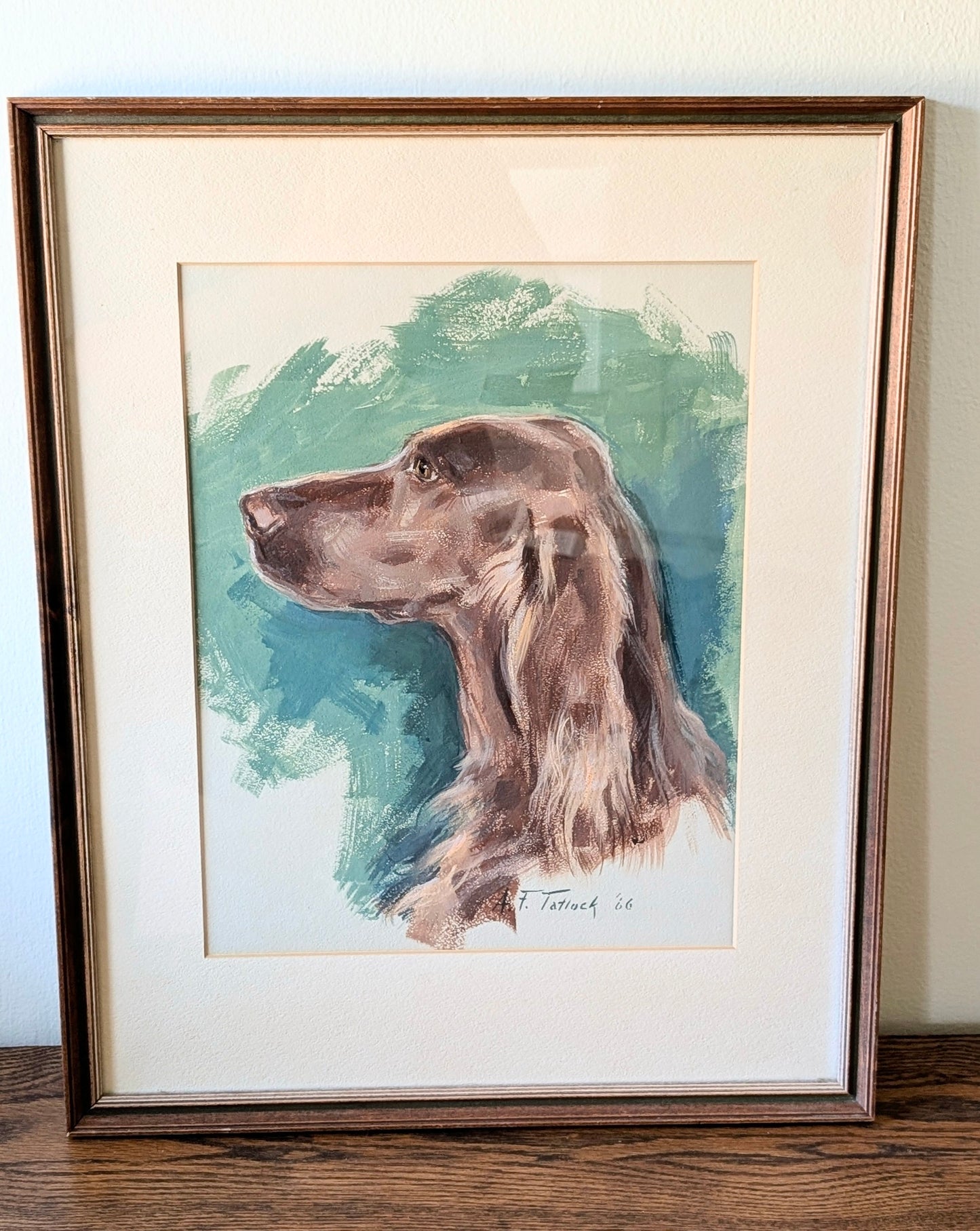 Irish Setter Painting by A.F. Tatlock 1966