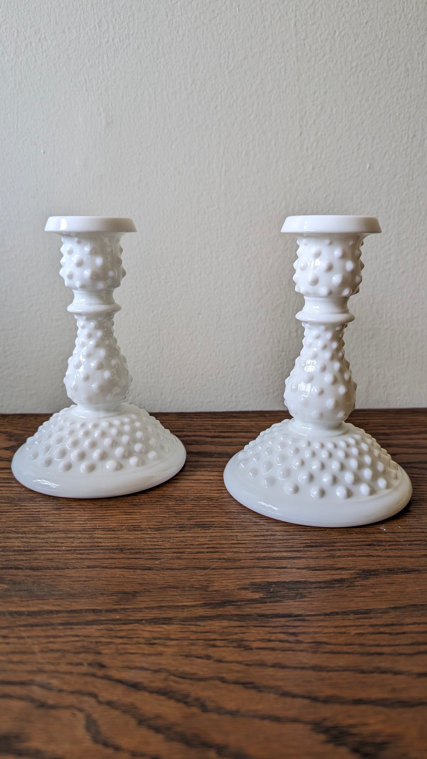 Fenton Hobnail Candlesticks (set of 2)