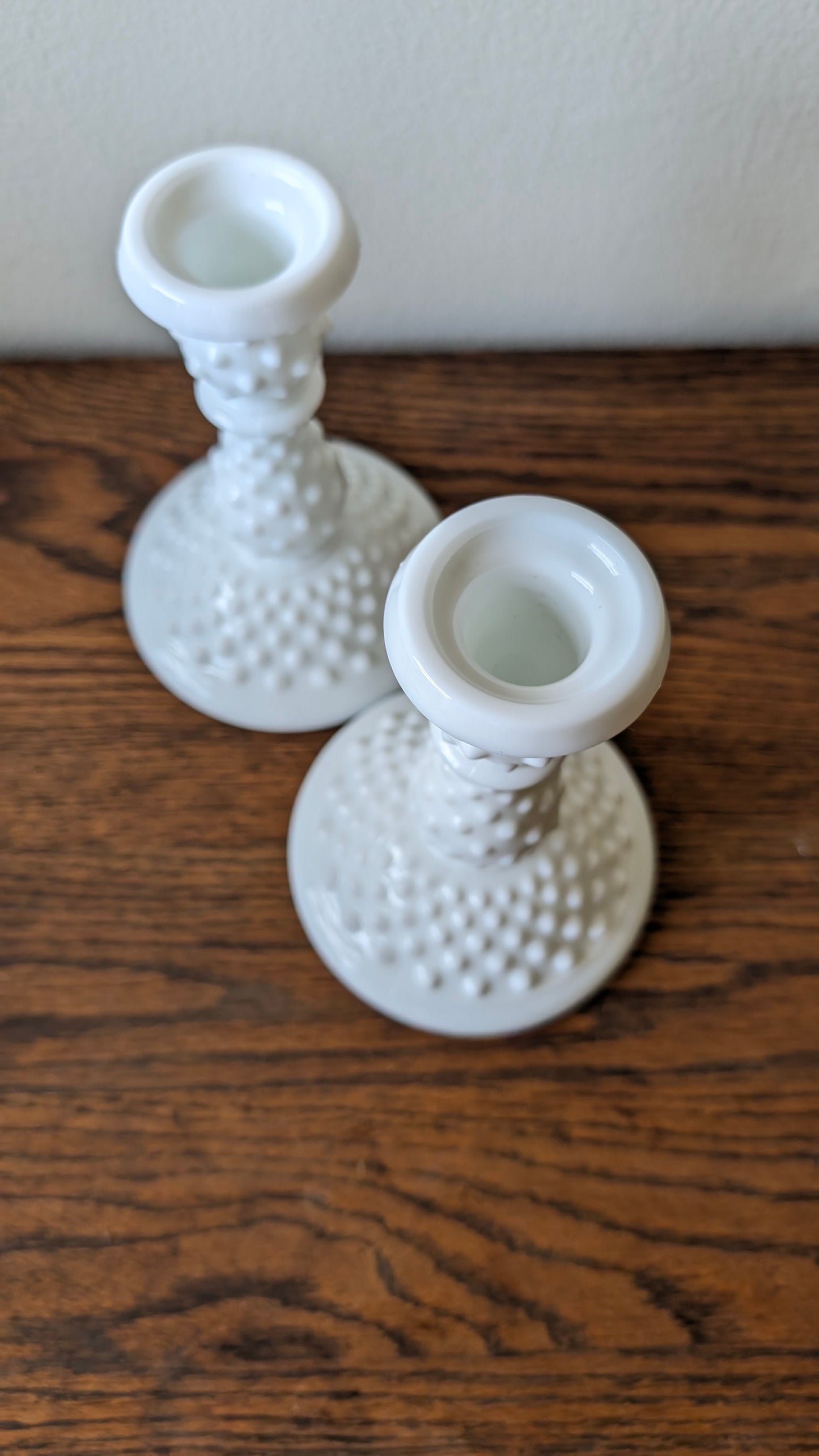 Fenton Hobnail Candlesticks (set of 2)