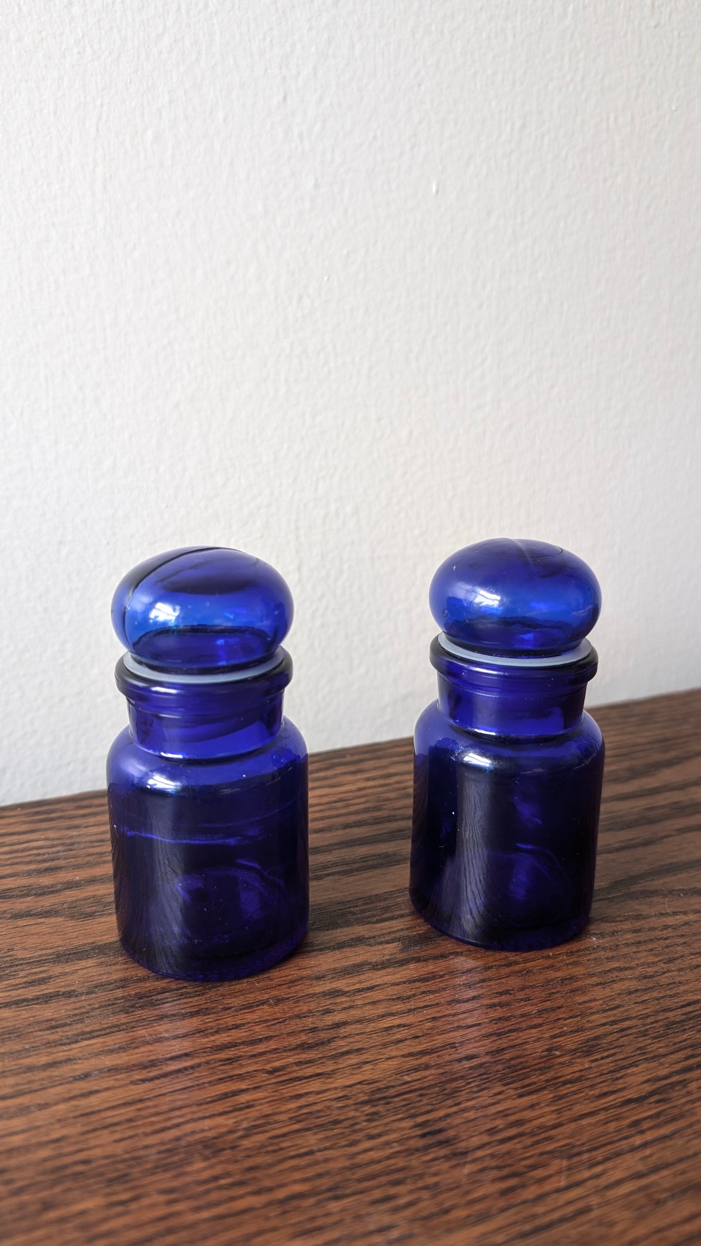 Blue Belgian Apothecary Bubble Jars (set of 5)