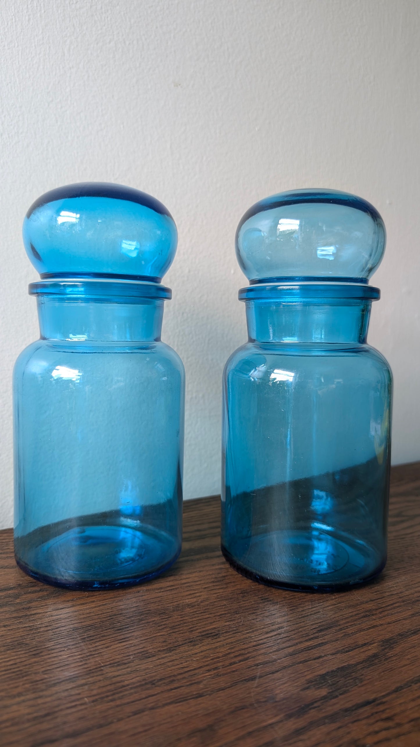 Blue Belgian Apothecary Bubble Jars (set of 5)