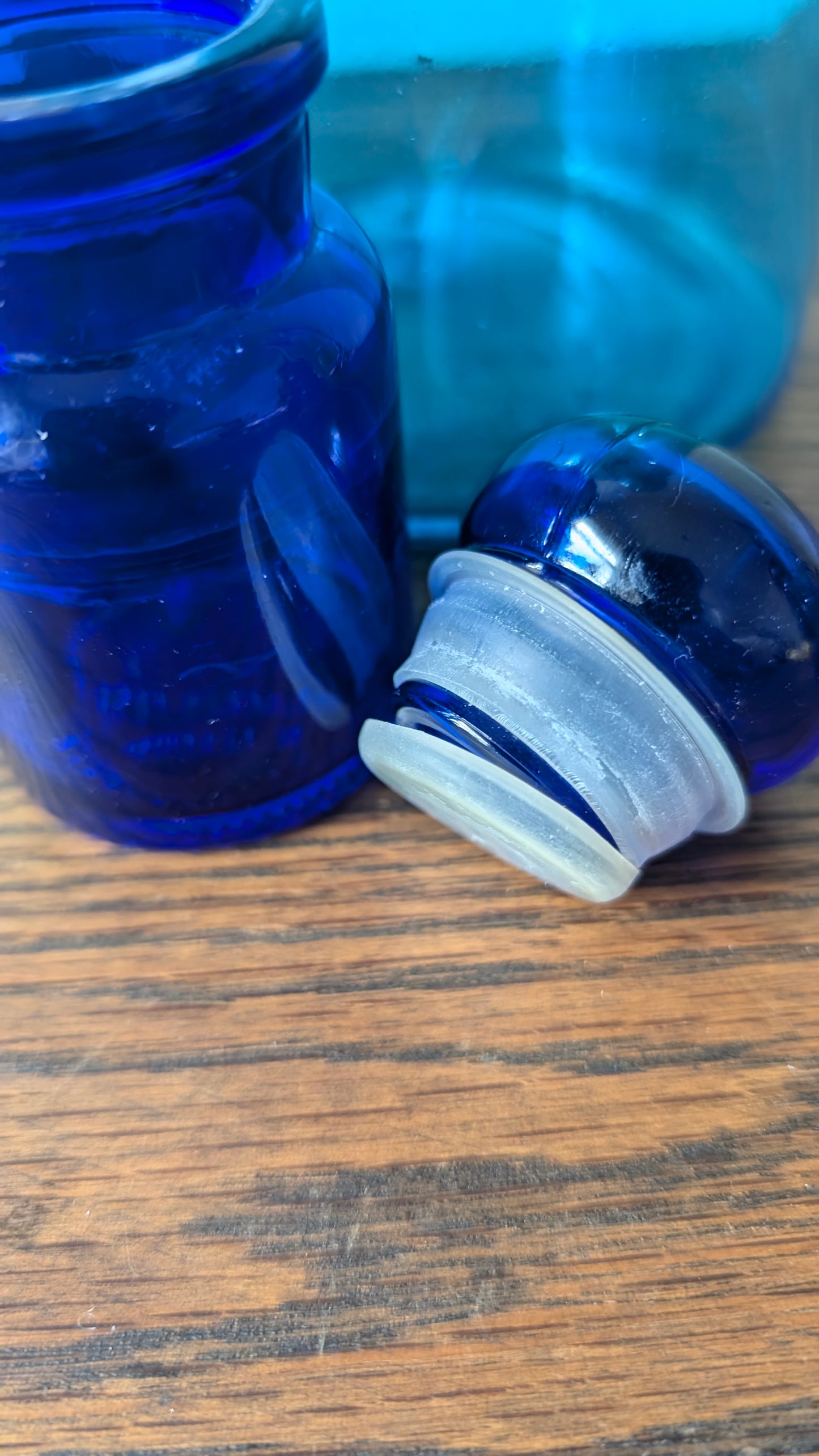 Blue Belgian Apothecary Bubble Jars (set of 5)