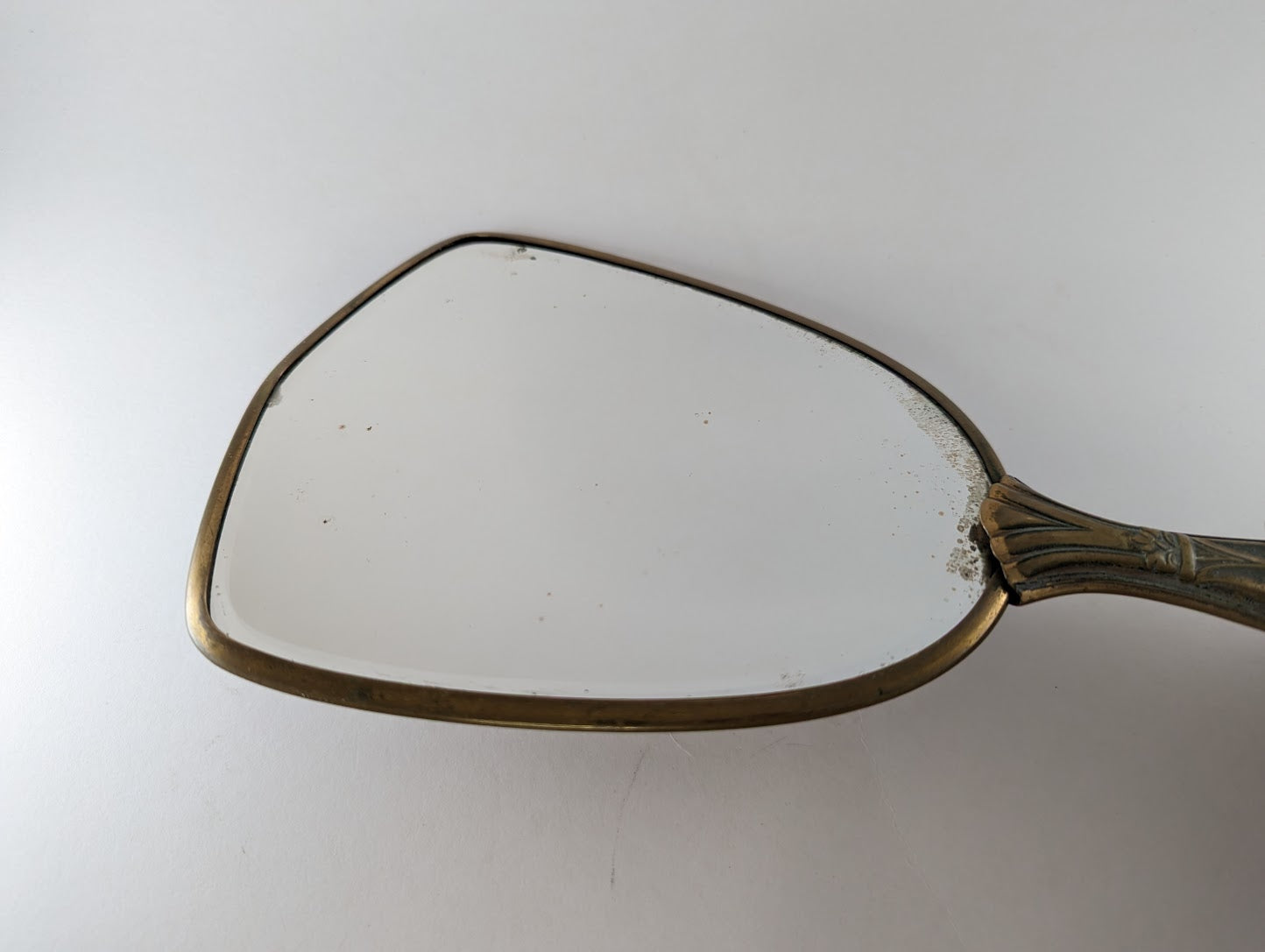 Vintage Brass Hand Mirror