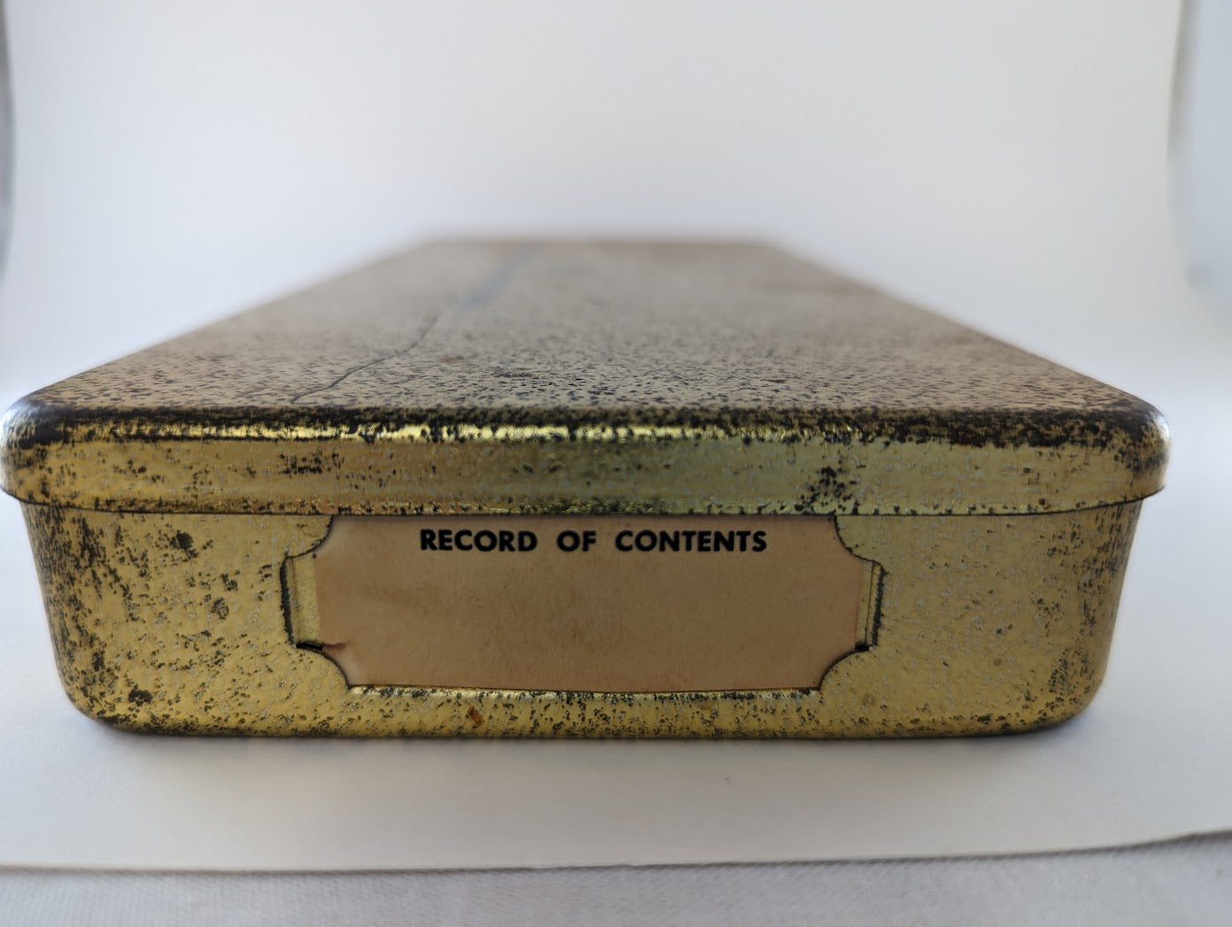 Gold flecked Safety Deposit Box from Riverhead Savings Bank