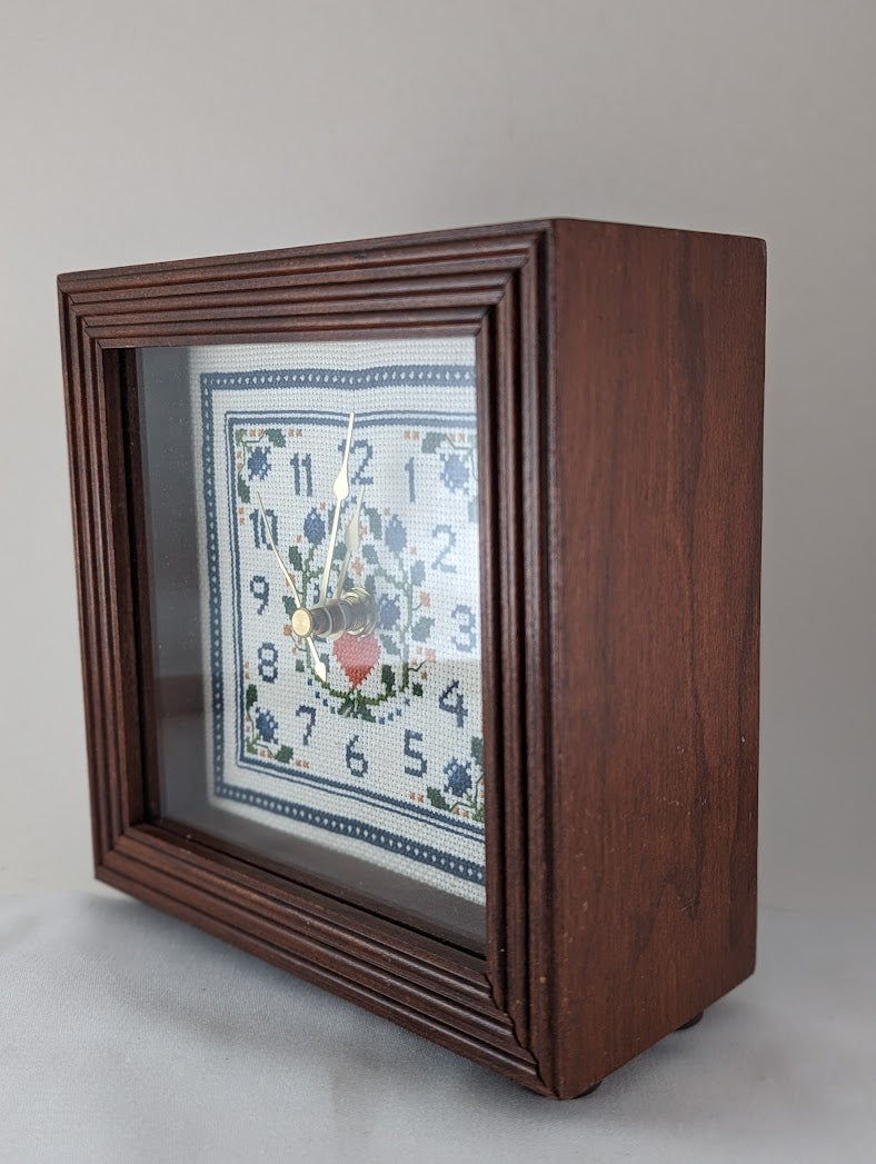 Framed Cross Stitch Clock