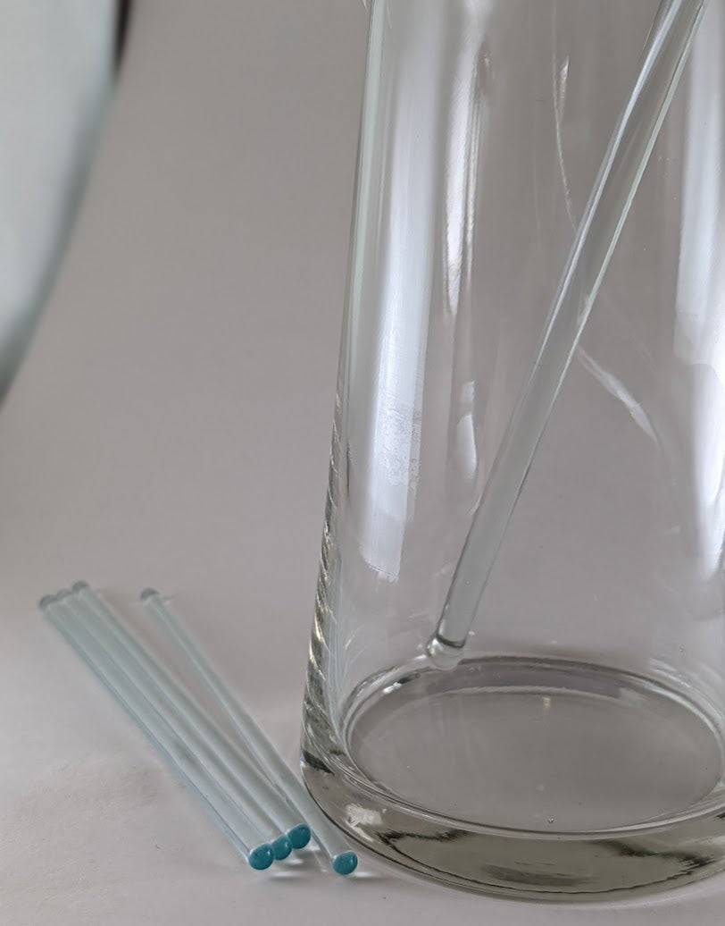 Vintage Glass Mixing Pitcher and Swizzle Sticks