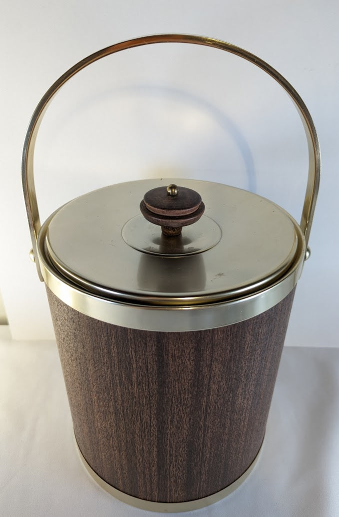 Vintage Kromex Ice Bucket with Gold Finish