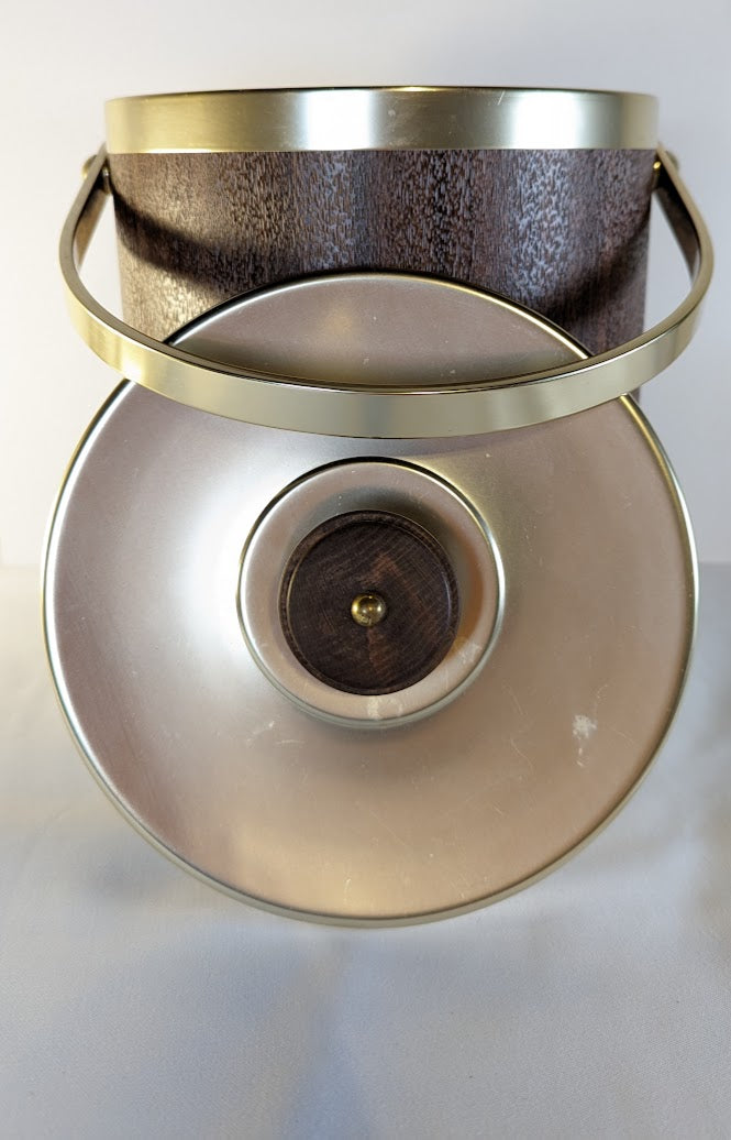 Vintage Kromex Ice Bucket with Gold Finish