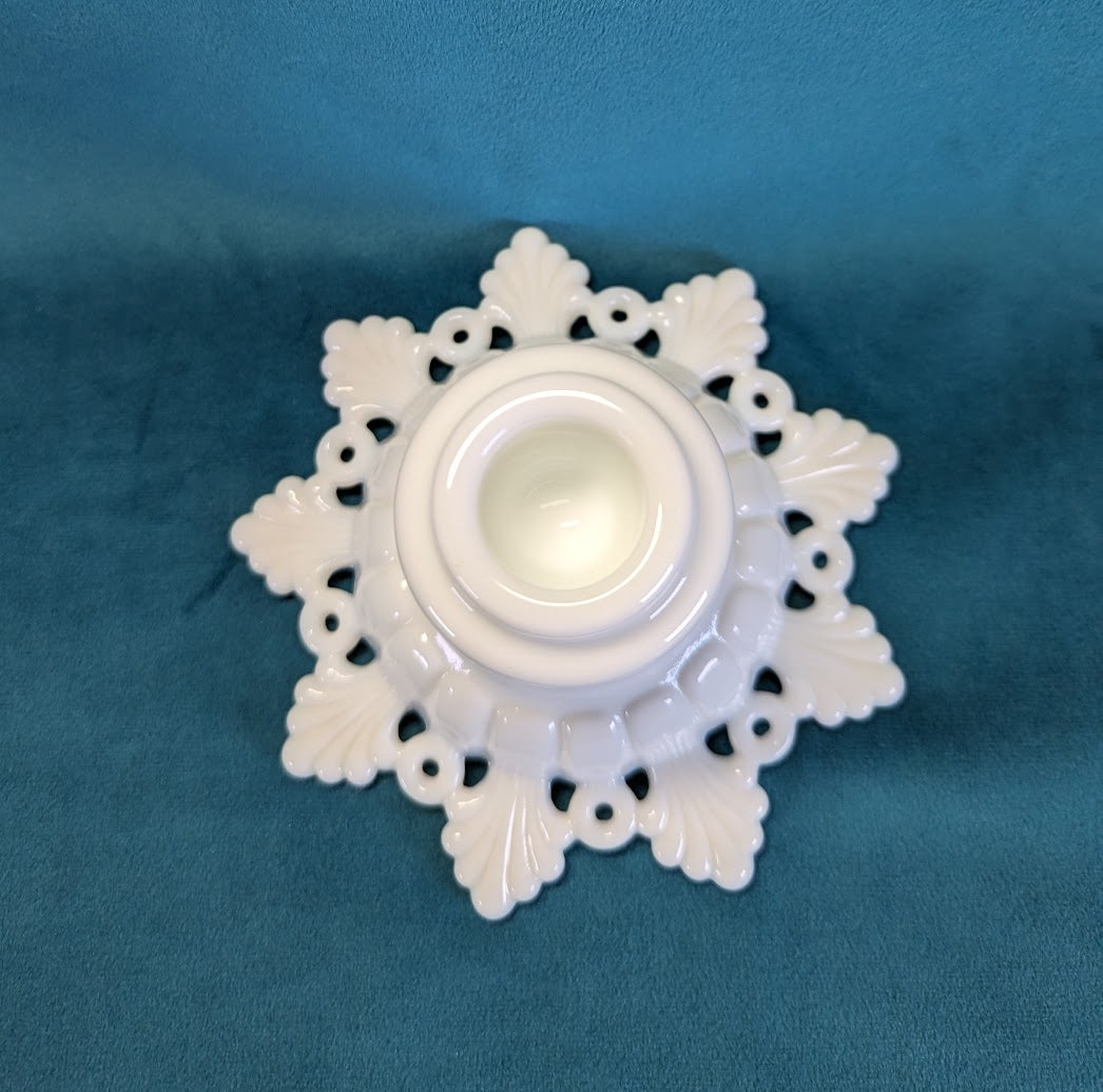 Milk glass Candle Stick Holder