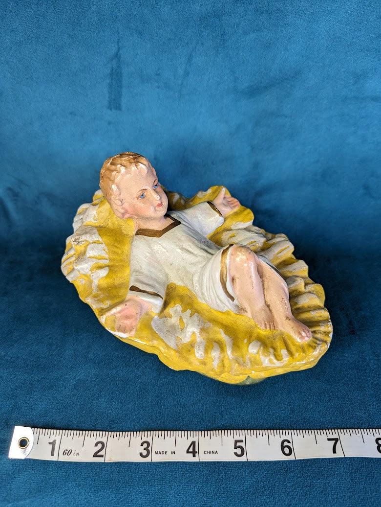 Antique Chalkware Baby Jesus