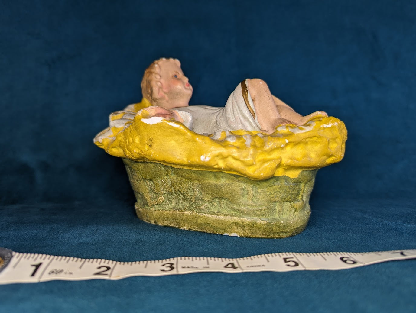 Antique Chalkware Baby Jesus