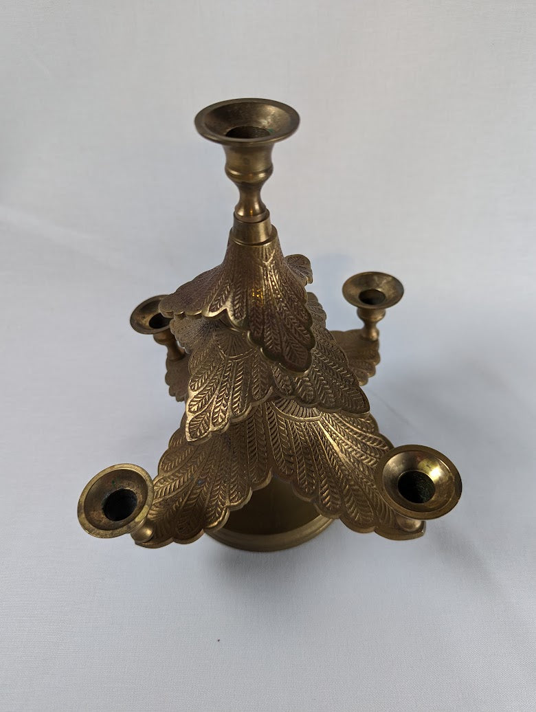 Brass Christmas Tree Candelabra