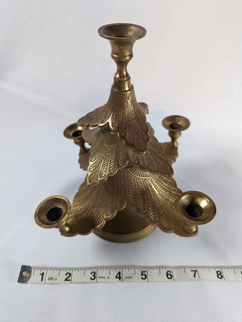 Brass Christmas Tree Candelabra