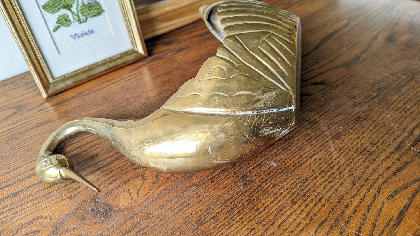 Brass Swan Planter