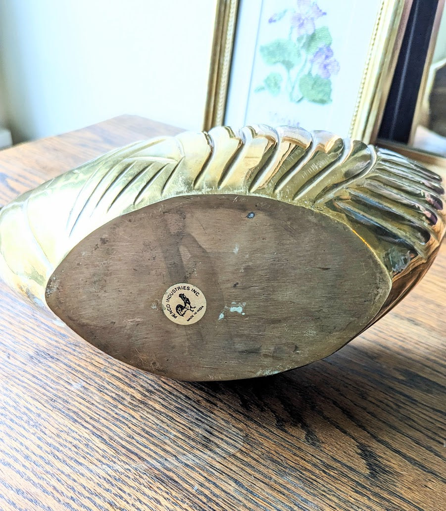 Brass Swan Planter