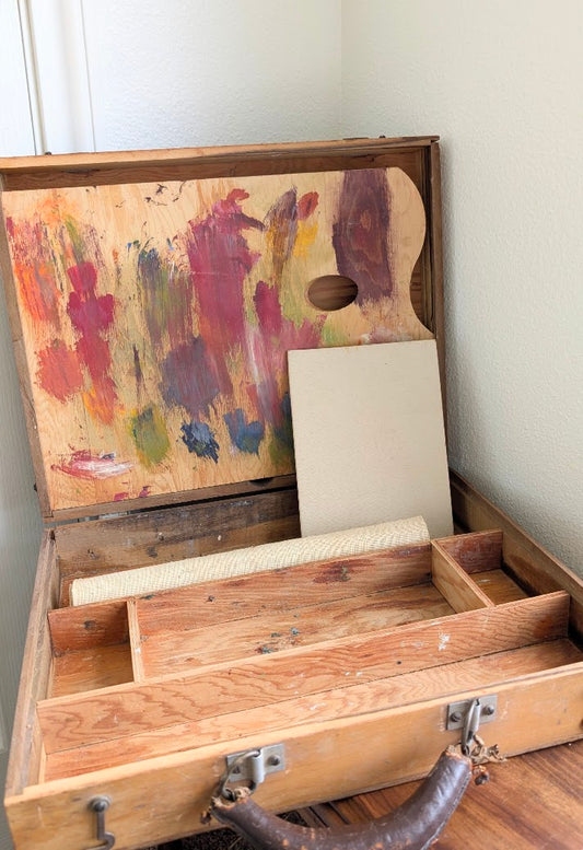 Lois Penny's Art Box with Hand Painted Canvas Color Chart