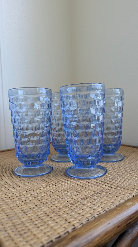 Custom listing Indiana Glass Whitehall Blue Colony Glasses (set of 8)