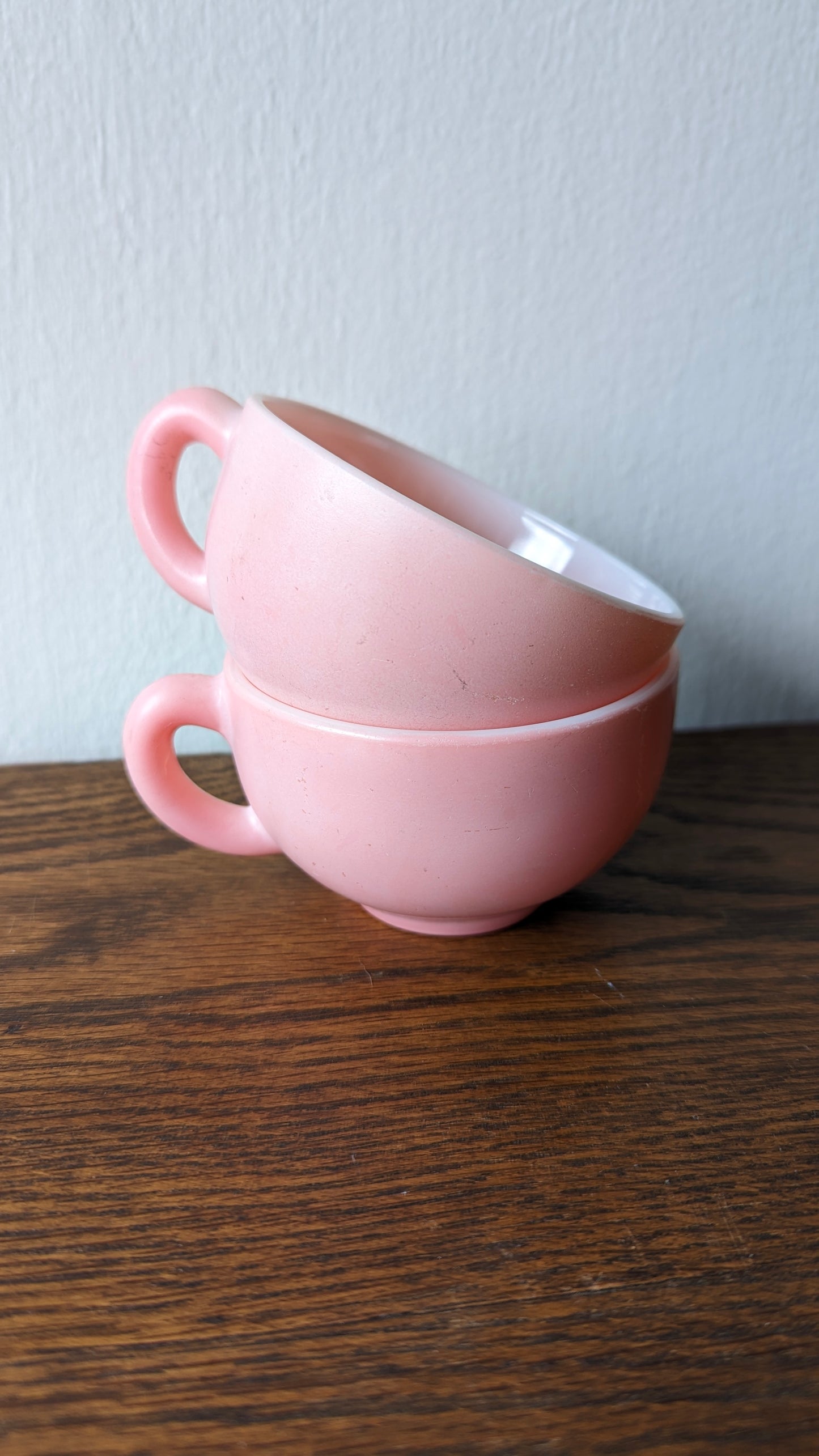 Pink Hazel Atlas TeaCups (set of two)