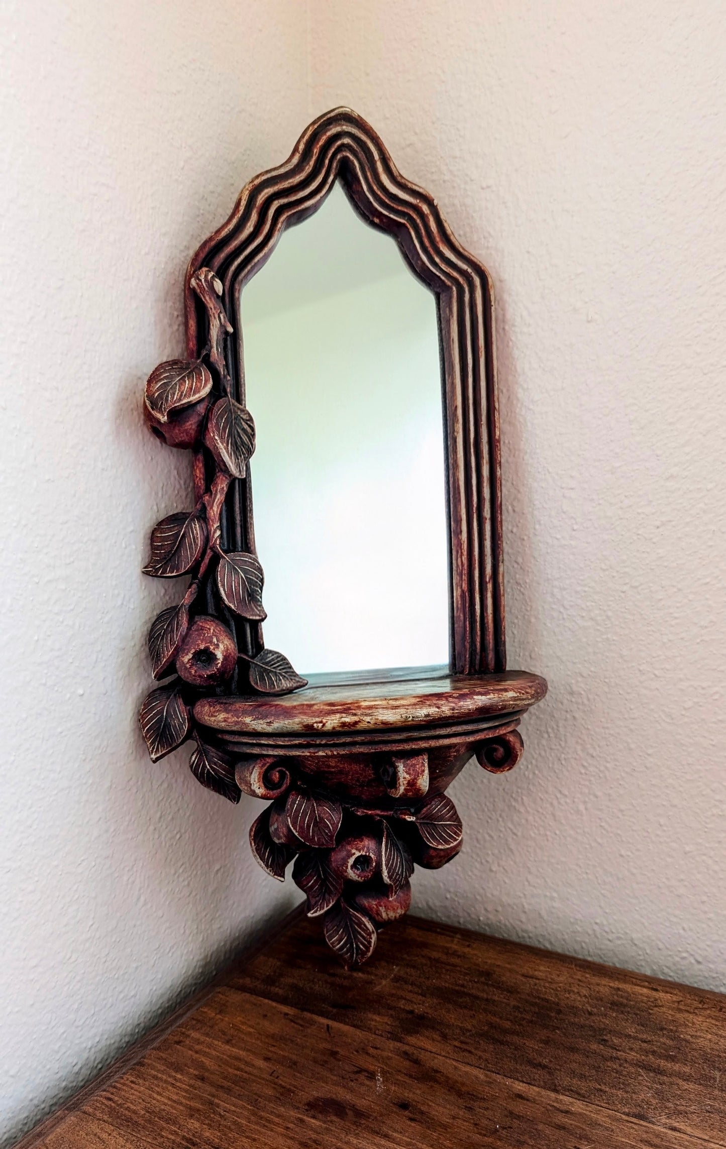 Carved Wood-like Mirror