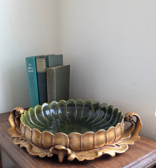 Green and Gold Console Bowl