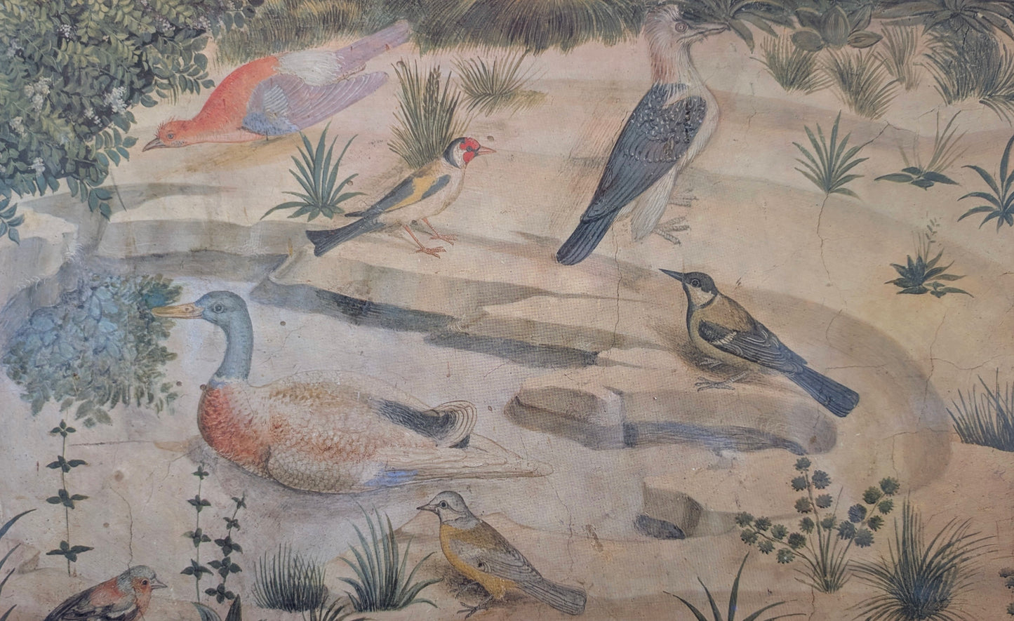 Vietri Florentine Tray 'Birds Around a Pond' by Benozzo Gozzoli